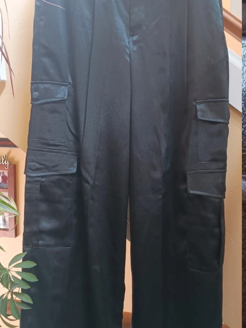 a new day Black Wide-Leg Cargo Jumpsuit Pants